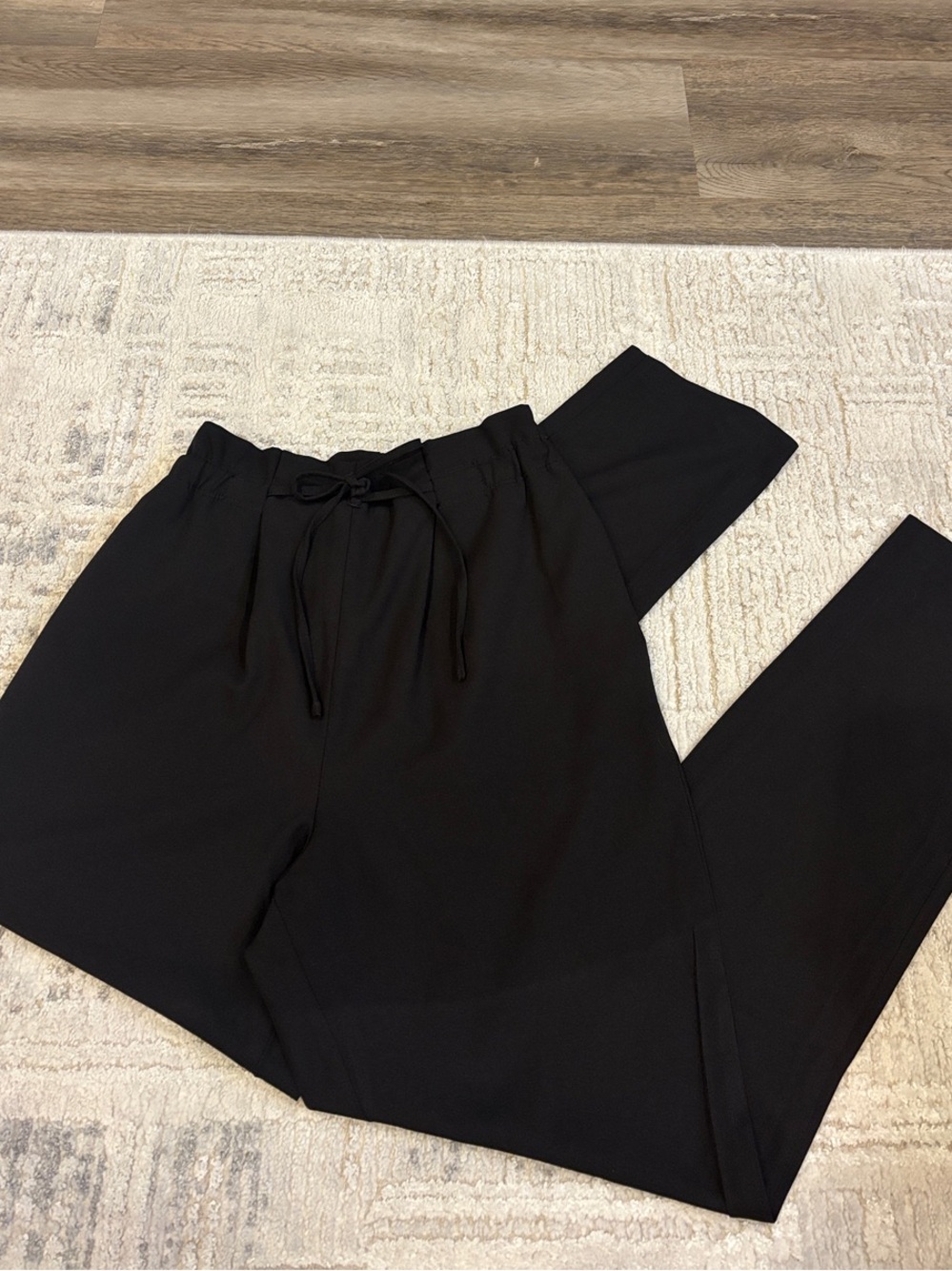 Shinestar Black Jogger Pants with Drawstring Waist